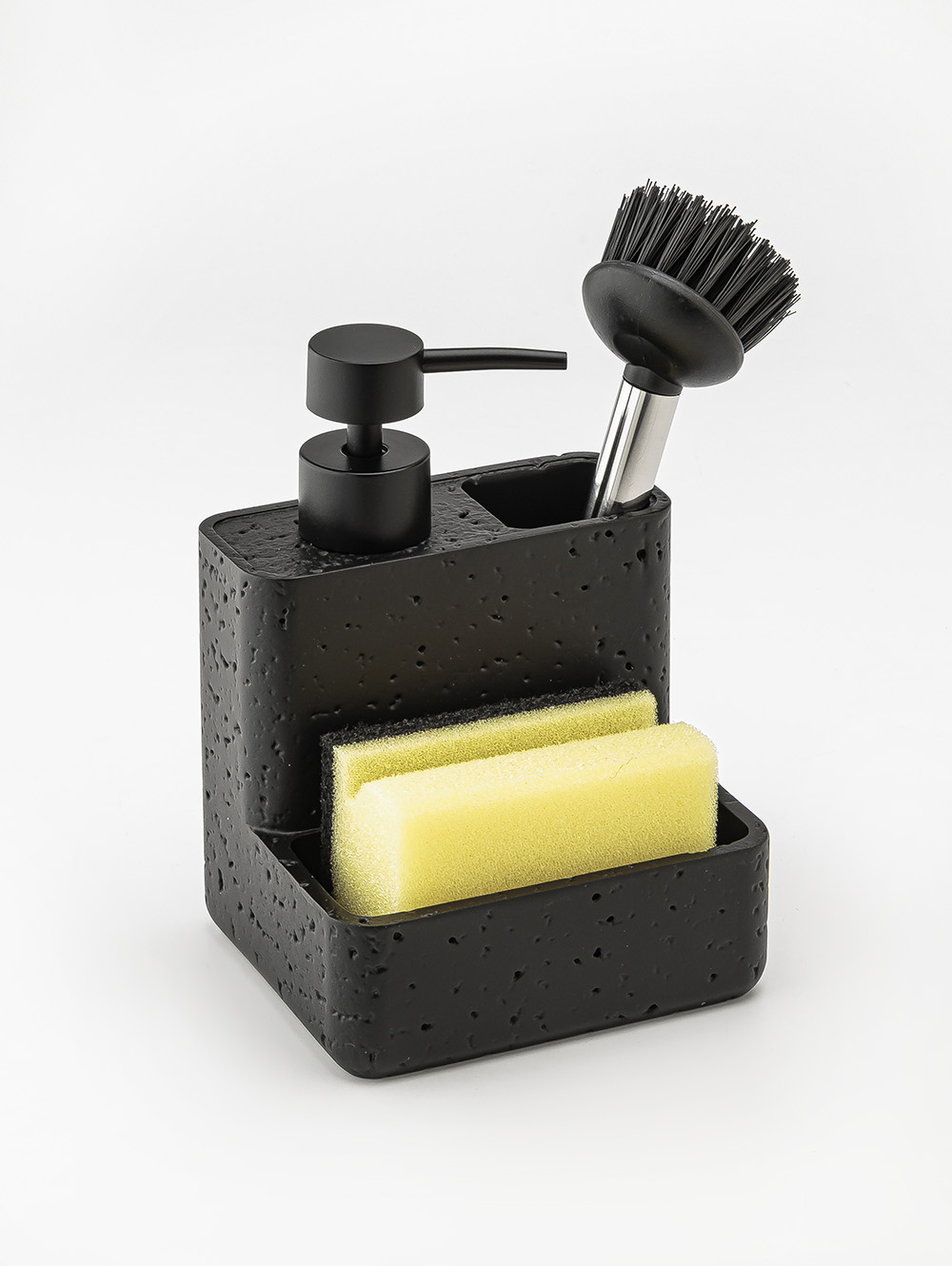 organizador cocina esponja-DISPENSER CON PORTA ESPONJA Y CEPILLO OSLO BLACK-BECCA-2.jpg image number null