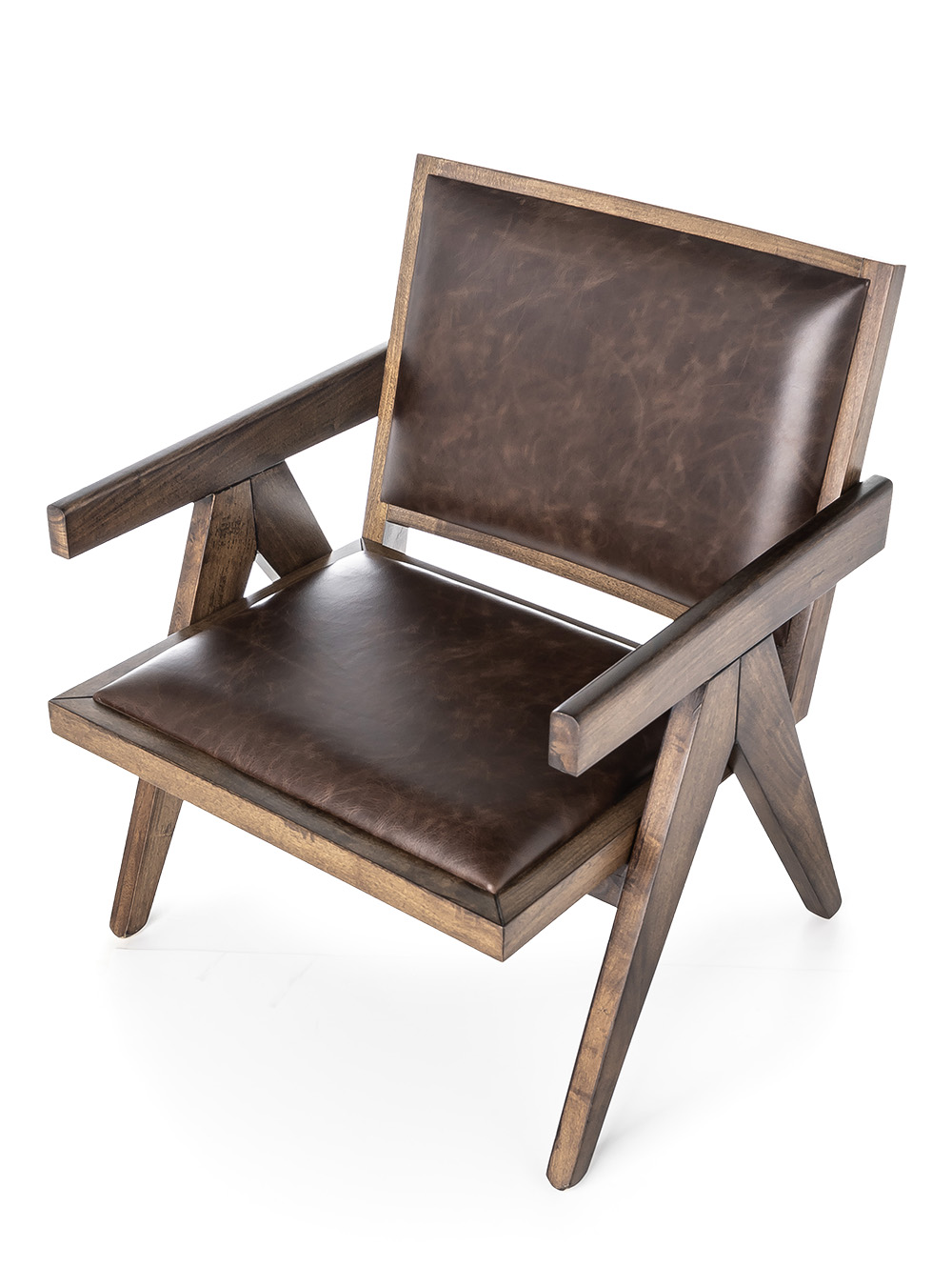 sillon madera y cuero marron oscuro-SILLON CAPITOL CUERO HABANO-FABRICA-6.jpg image number null