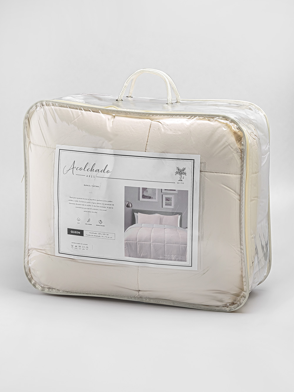 ACOLCHADO ARES QUEEN BLANCO/NATURAL image number null