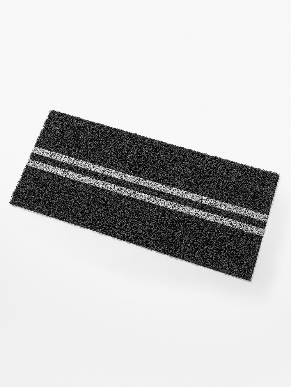 FELPUDO RAYA DOBLE NEGRO 70 X 30 image number null