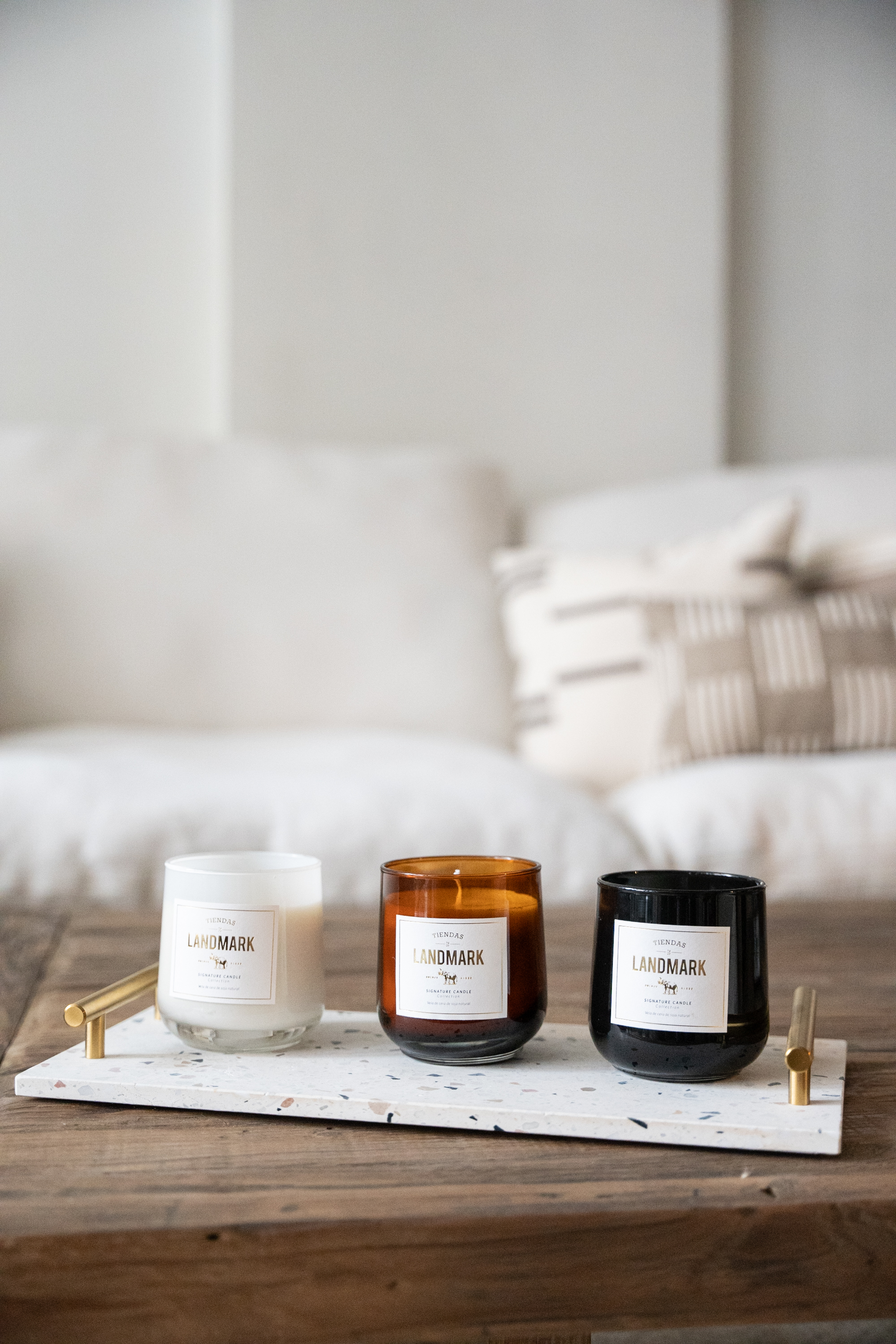 VELA GRETA BERGAMOTE WHITE + VELA GRETA ROYAL AMBAR + VELA GRETA SANTAL BLACK   + BANDEJA BARO (1).jpg image number null