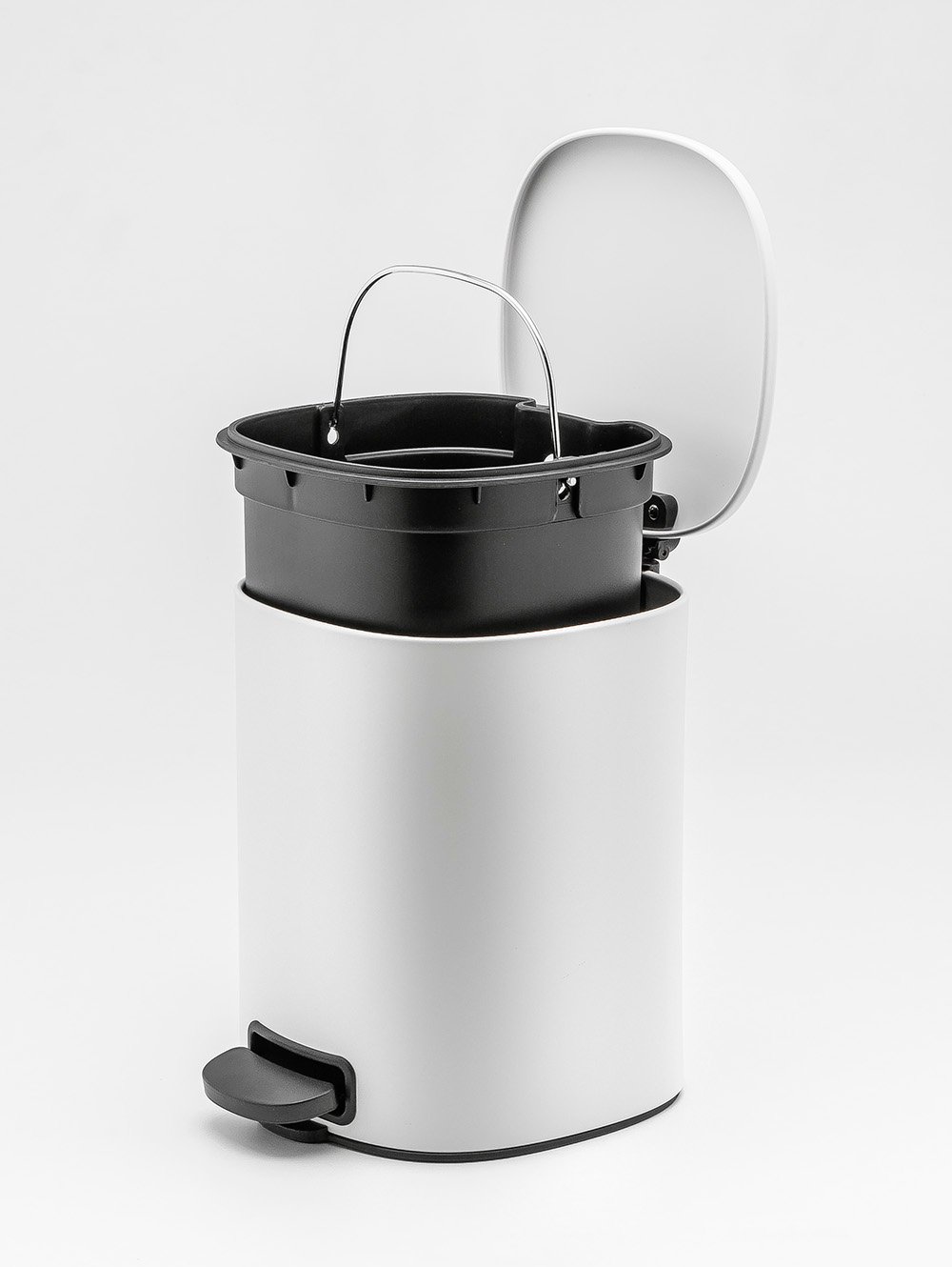 tacho de basura con pedal-TACHO PEDAL SQUARE 5LTS BLANCO.-SAKKA-4.jpg image number null