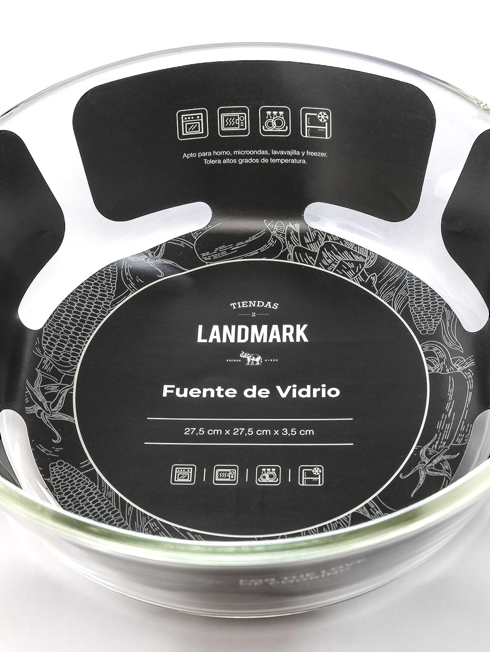 FUENTE DE HORNO GLASS CON TAPA 23 CM image number null