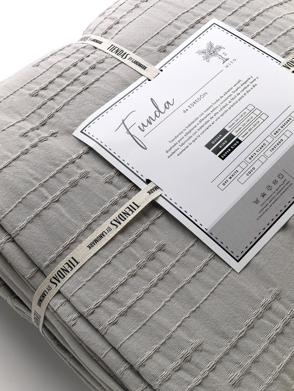 FUNDA EDREDON SAMI QUEEN 240X240 NIEBLA image number null