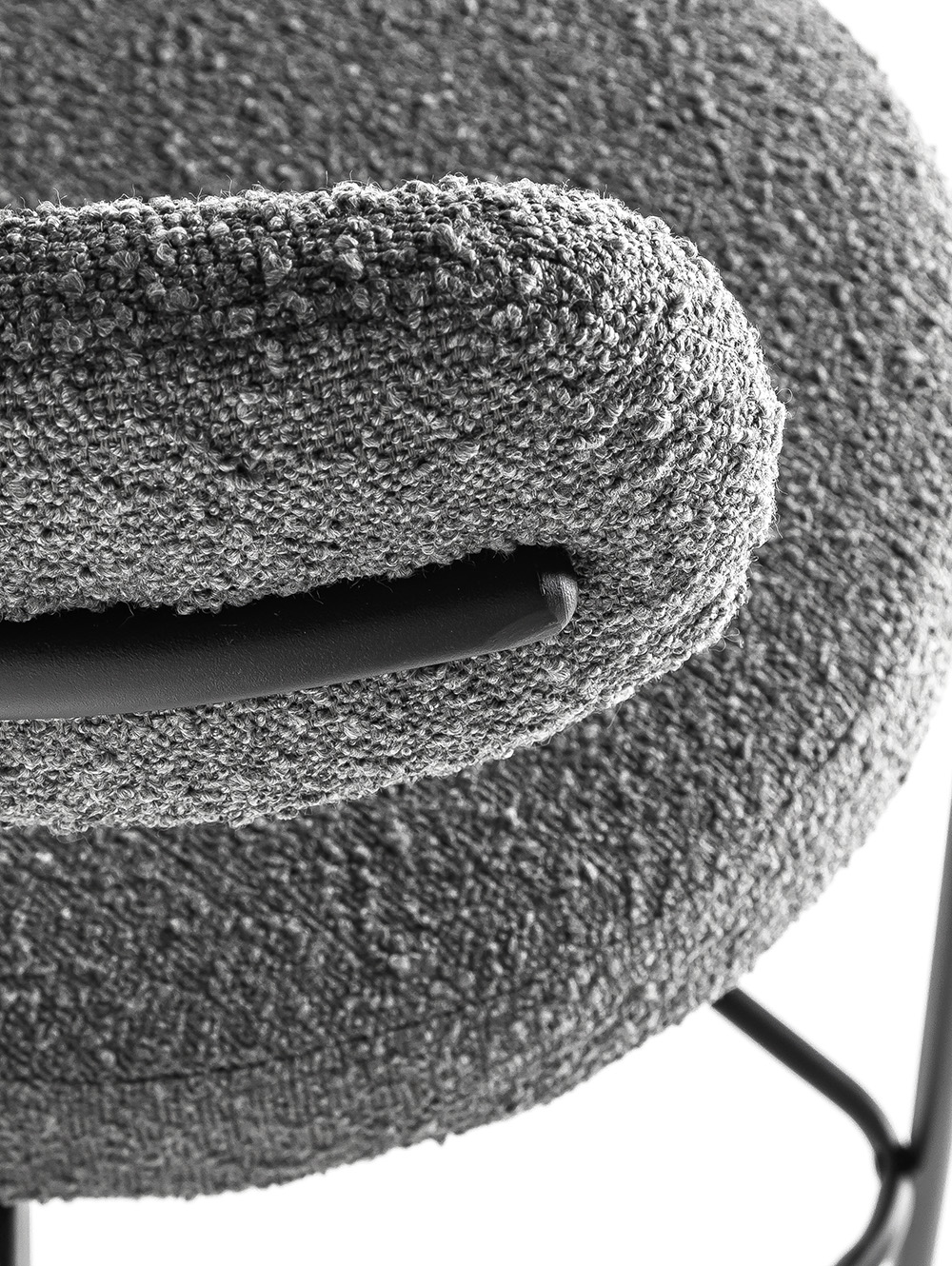 banqueta bar gris-BANQUETA BAR BREMEN BOUCLE DARK GREY-WEYI-1.jpg image number null