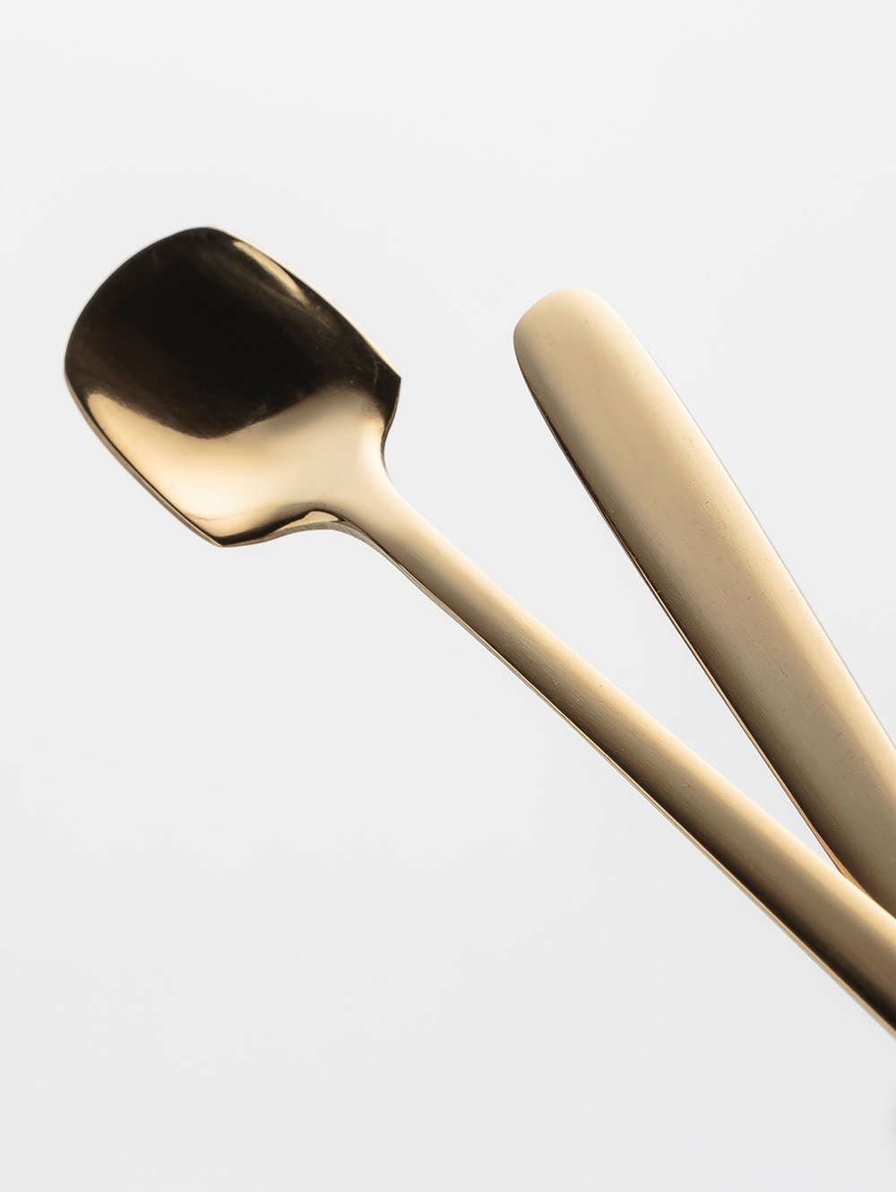 SET X 6 CUCHARAS DE ACERO DORADO DISE&Ntilde;O PALA 17CM image number null