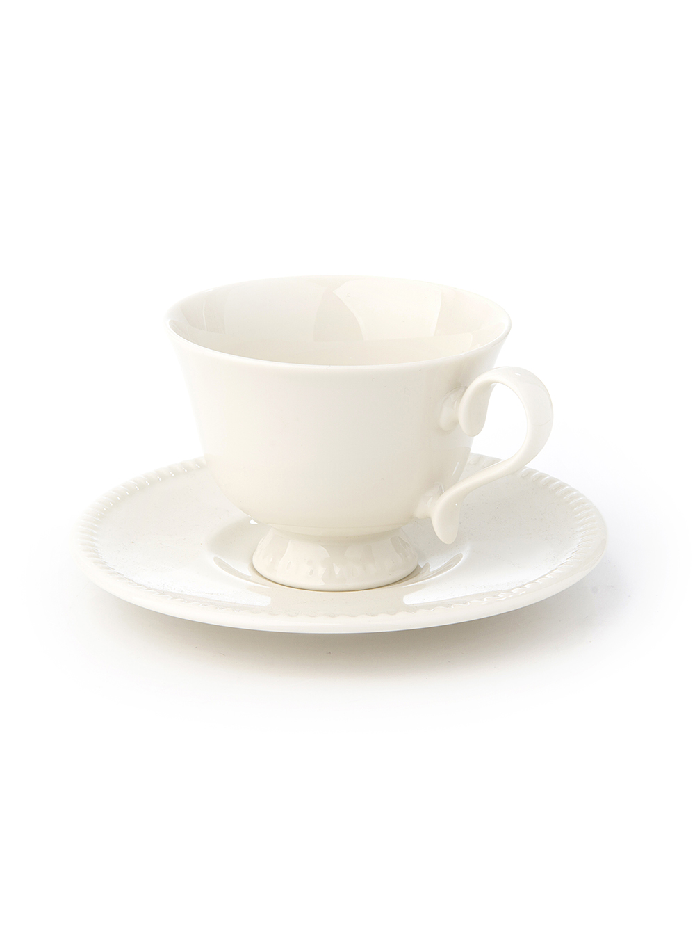 Set de plato y taza de porcelana blanca-TAZA Y PLATO LUXE 250 ML-Tiendas Landmark-0.jpg image number null