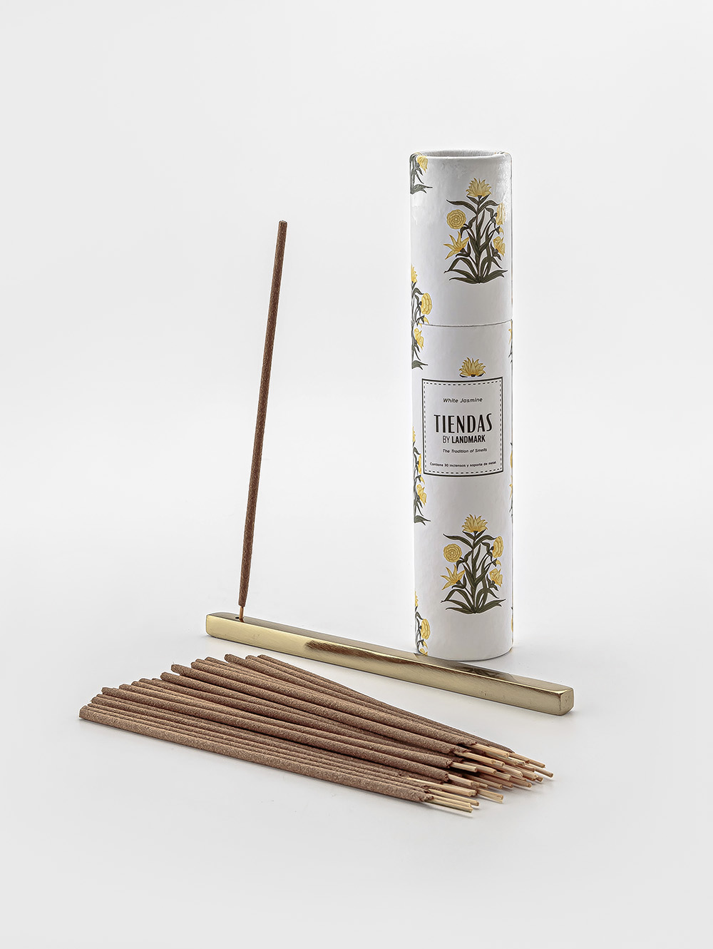 SET INCIENSO HARMONIE WHITE JASMINE X 30 UNIDADES CON SOPORTE image number null