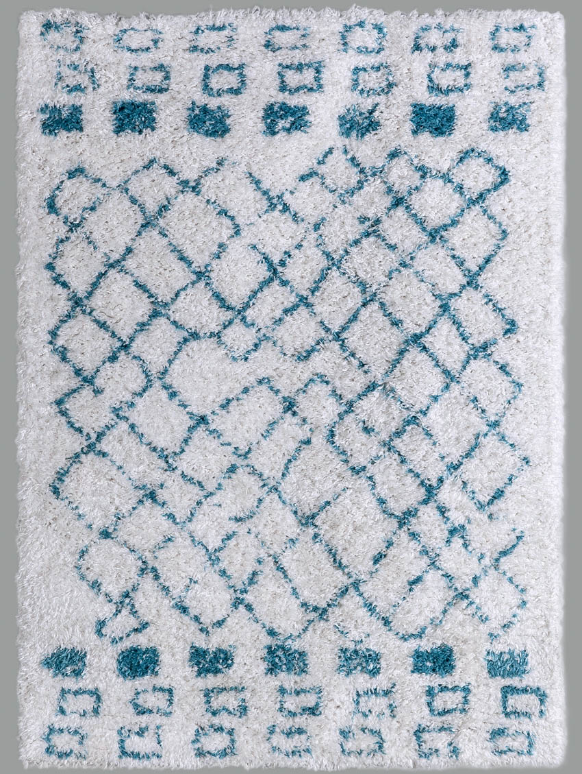 SHABBY MOROCCAN TANGER CREAM - BLUE 140X200 image number null